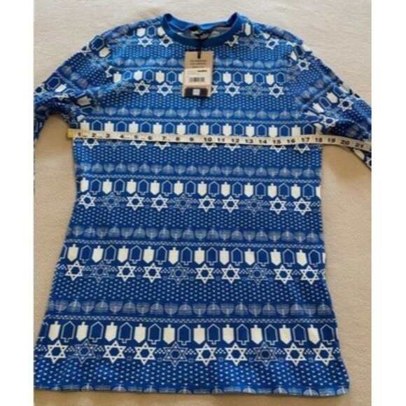Chubbies The Funukkah Hanukkah Waffle Pajama Shirt Sleep Slim Fit Men’s Medium - Picture 5 of 8